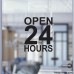 Open 24 Hours Decal